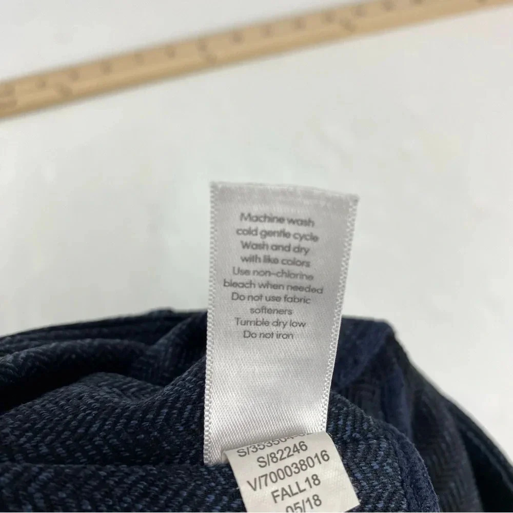 Athleta Womens Small Blue Black Mercer Yoga Pants Herringbone Ankle Slit - Picture 11 of 11